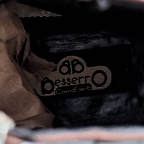 Besserro Men's Black Leather Classic Chelsea Boots Botin Size 25 - Picture 7 of 9